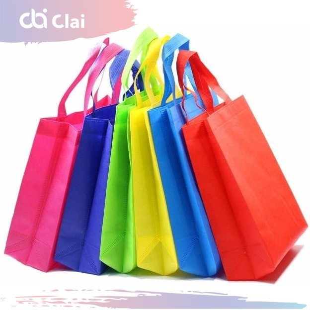 

CLAI 1 Pack 1 Lusin isi 12 Tas Kantong Kantung Kain Goodie Bag Spunbond Sponbond Handle Tali Samping Oval Bag Box 20x21x26 22x23x28 23x24x30 CM Non Woven