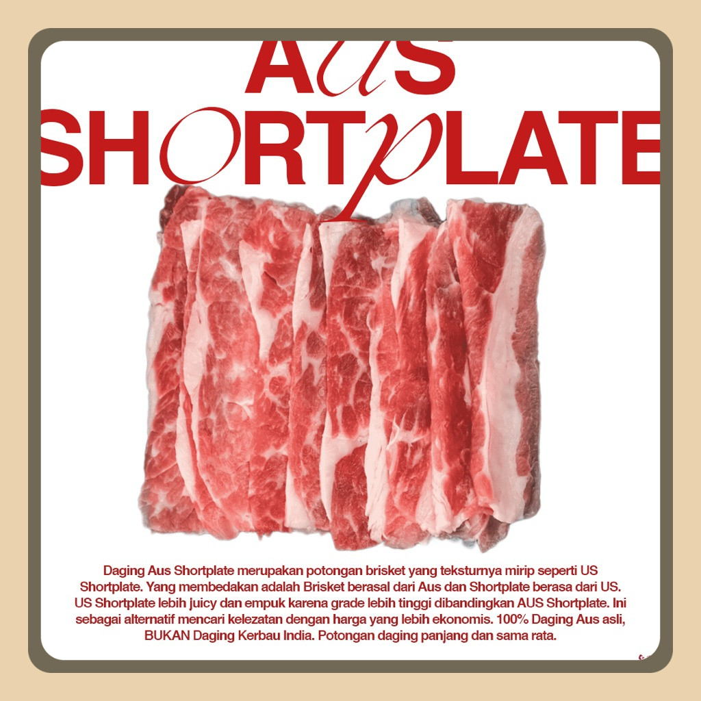 

Daging Sapi Beef Aus Shortplate Brisket Slice Sukiyaki Yakiniku