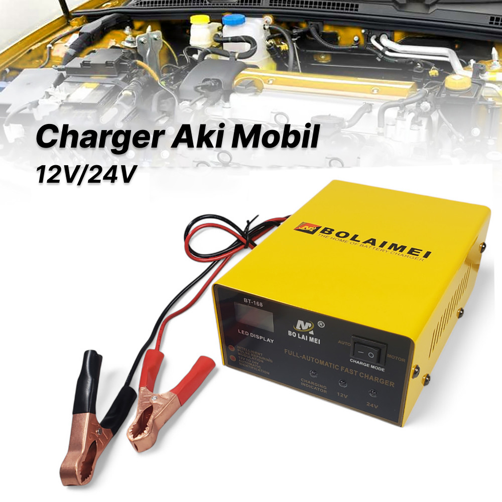 Charger Aki Mobil Intelligent Battery Charger 12V/24V 15A