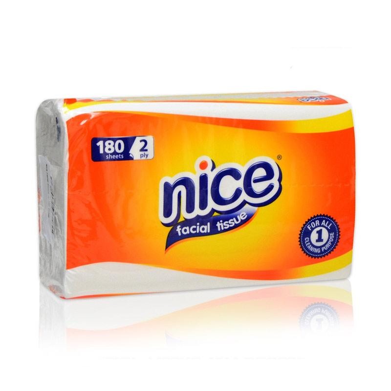 Tisu Nice 10 Pack Tissue Wajah Lembut 180 Sheet 360 Helai Tisue Facial Muka 10 Pcs