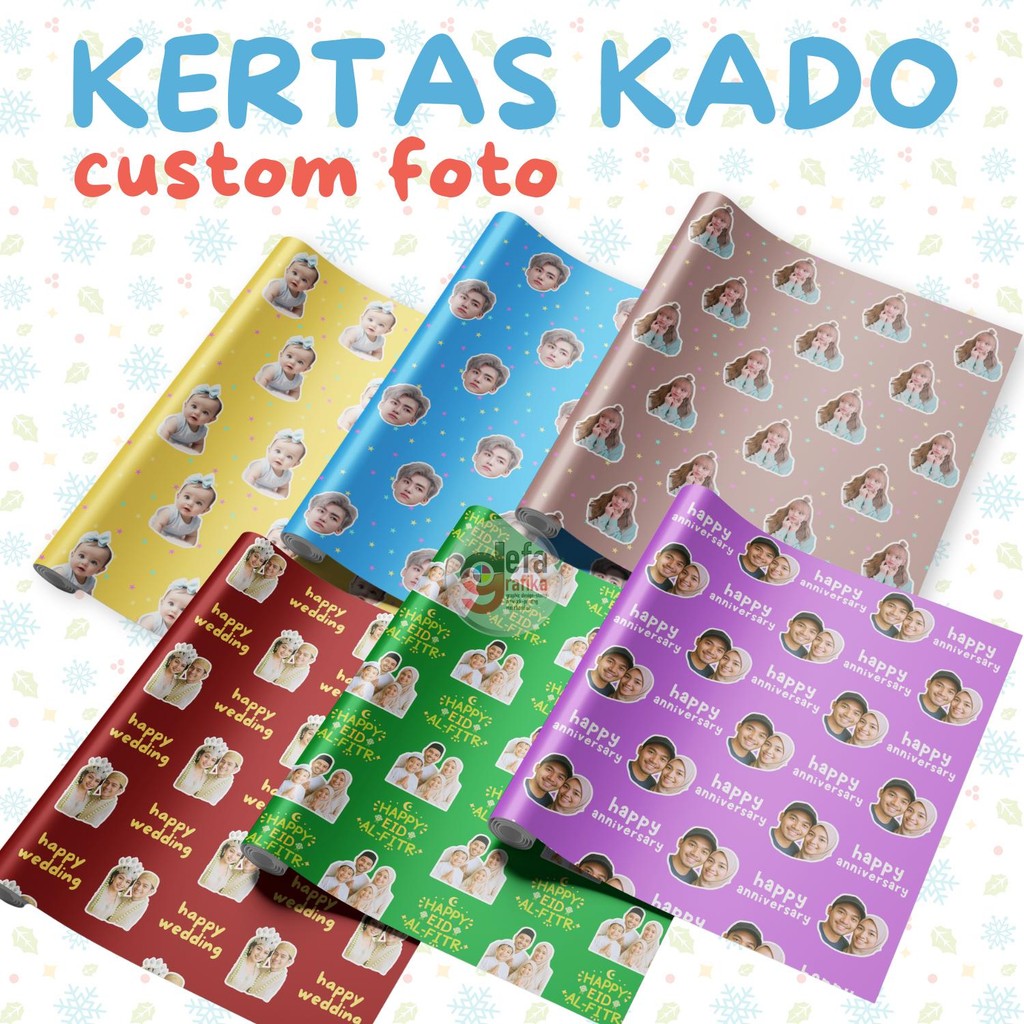 

Kertas Kado Custom Wajah Aesthetic – Tambah Tulisan Bebas | Gift Wrapping Unik & Viral
