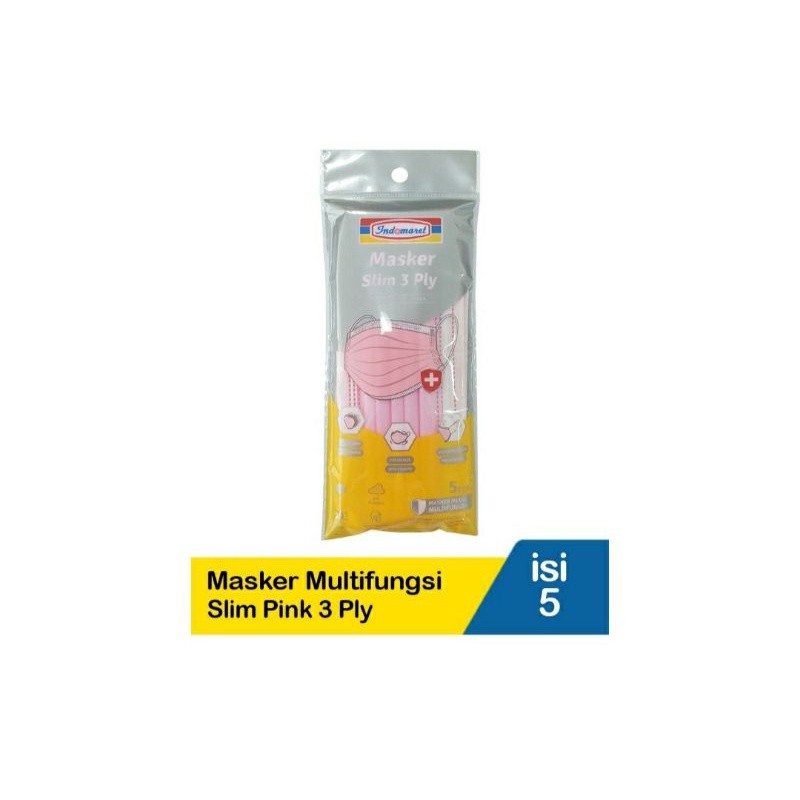 

Indomaret Masker Slim 3Ply 5'S Pink