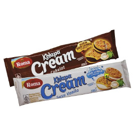 

Unicorn - Roma Kelapa Cream Coklat / Roma Kelapa Cream Susu Vanila (1Box / 12Pcs)