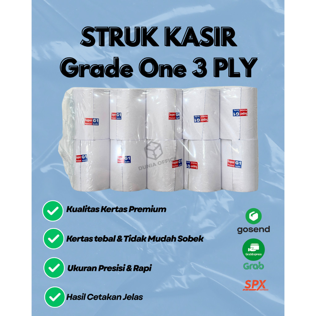 

Struk Kasir NCR 3 PLY 75 x 65 Grade One (G1)