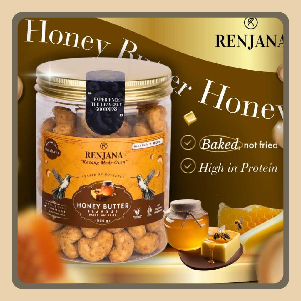 

Kacang Mede / Mete / Mente Oven Panggang | Honey Butter - RENJANA CASHEW 300g
