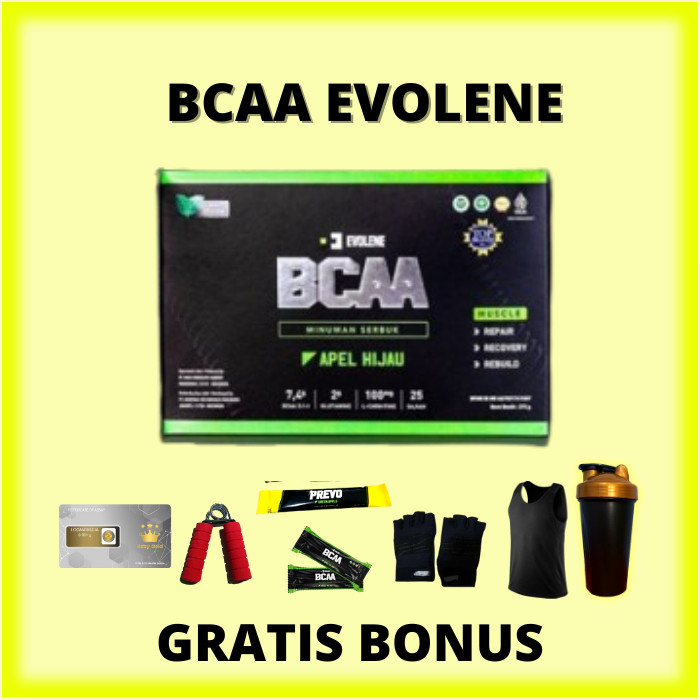 

EVOLENE BCAA 1 BOX ISI 25 SACHET BPOM HALAL BRANCHED CHAIN AMINO ACID EVOLENE ORI