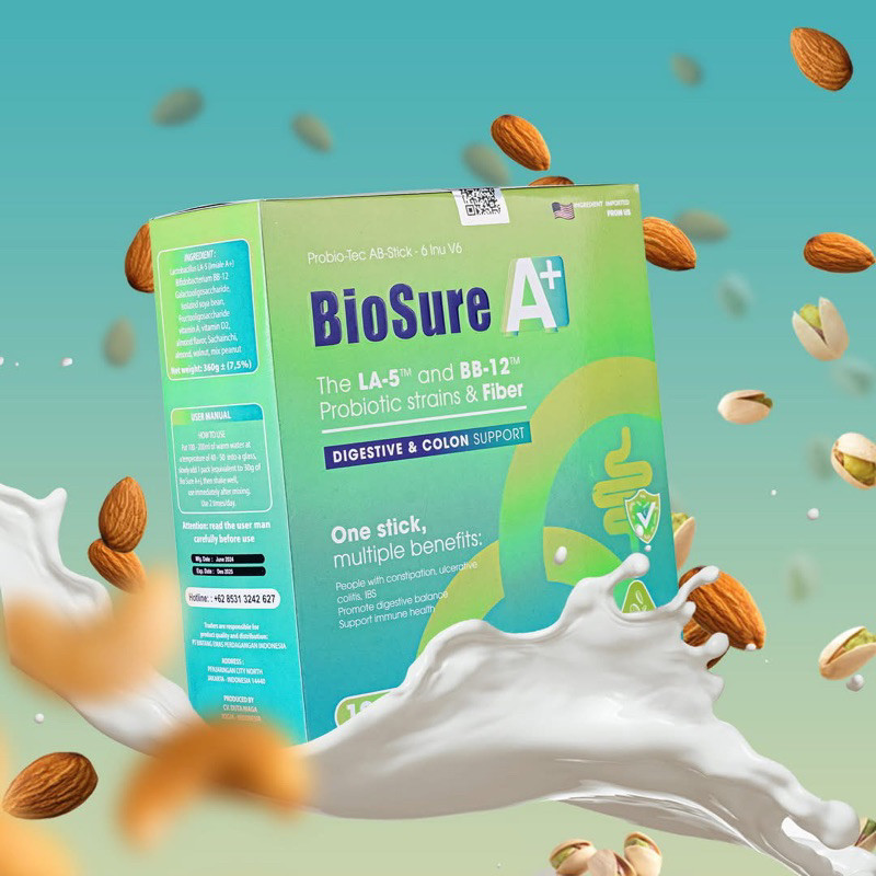 

BIOSURE A+ SUSU PROBIOTIK MEMPERBAIKI GANGGUAN PENCERNAAN