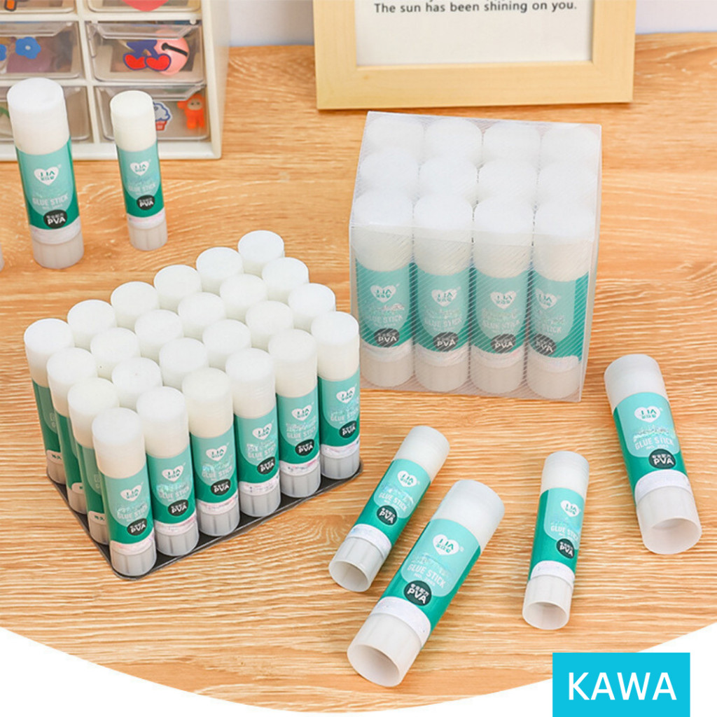 KAWA Lem Kertas Stik Glue Stick Foto Batangan 10gr dan 23gr Lucu Aman Digunakan Tidak Berbau MO