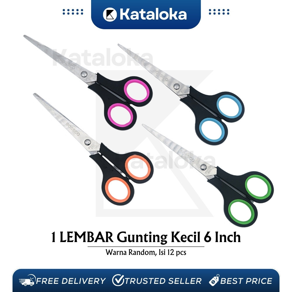 

KATALOKA Gunting Scissors BOSSCO BC-906 6 inch 1 Lembar (12 Pcs)