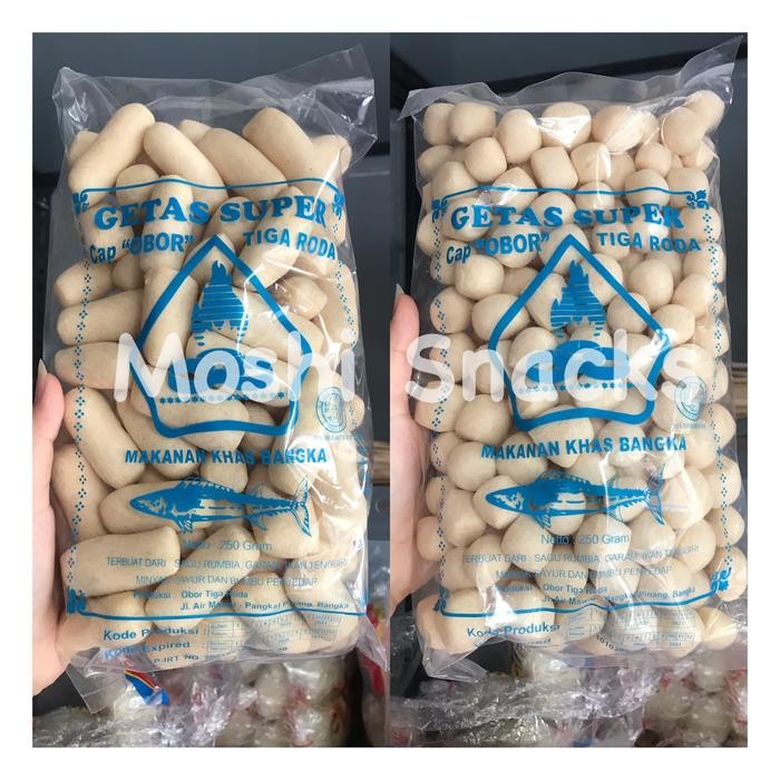 

Getes Cap Obor Tiga Roda Biru Asli Bangka / Getas Kerupuk Ikan 250gr - Bulat