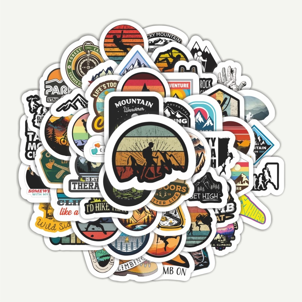 

Sticker Pack Stiker Outdoor Logo Adventure | Sticker TUMBLR | Stiker LAPTOP KOPER HELM