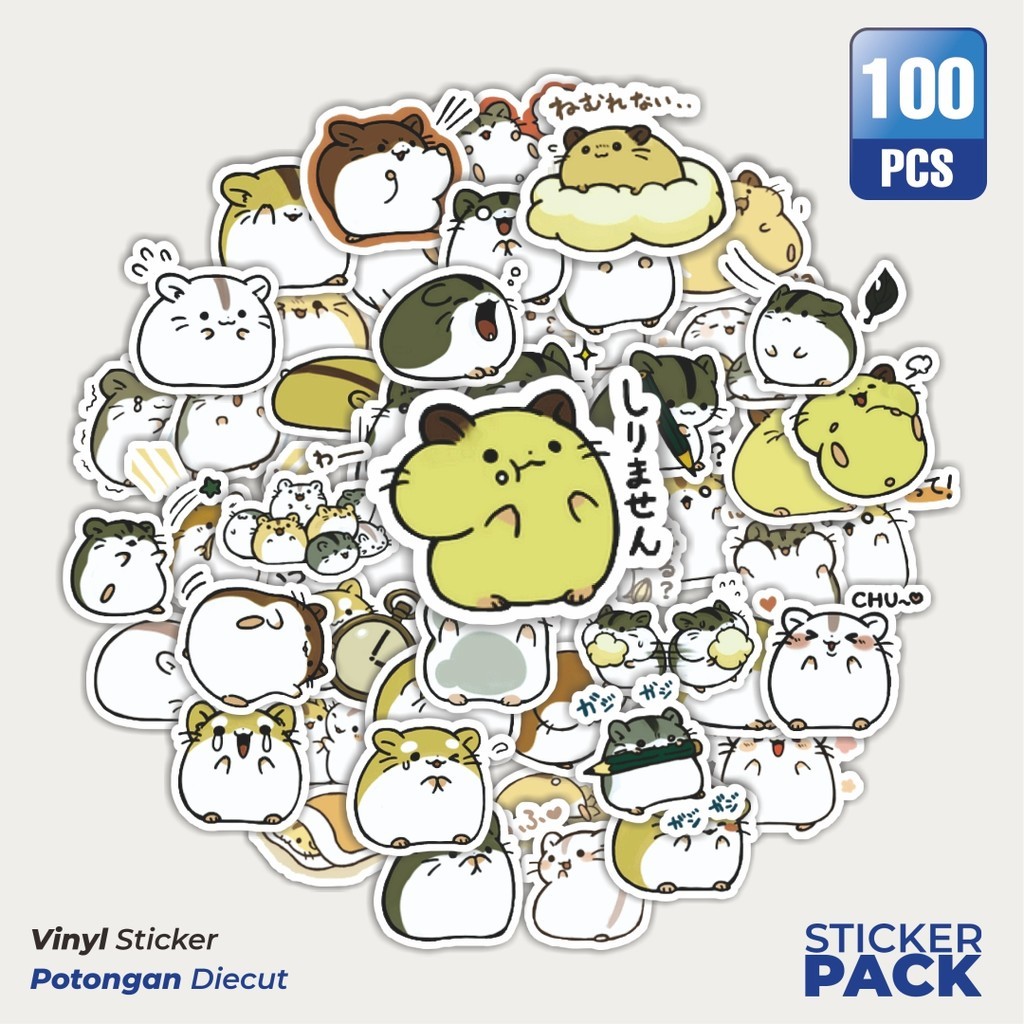 

Stiker Vinyl Stiker Hewan Hamster v2 Waterproof Aesthetic- Untuk Laptop, Motor, dan Helm - Paper Stationery Pack