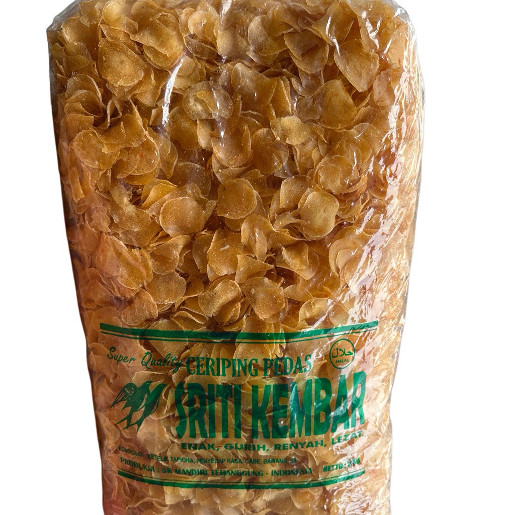 

Kerupuk Mentah Pikda Sriti / Ceriping Pedas / Singkong Manis Pedas Bulat 5kg