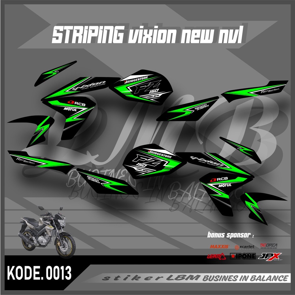 Stiker Striping New Vixion Lightning / Striping Vixion / Stiker Variasi Vixion New