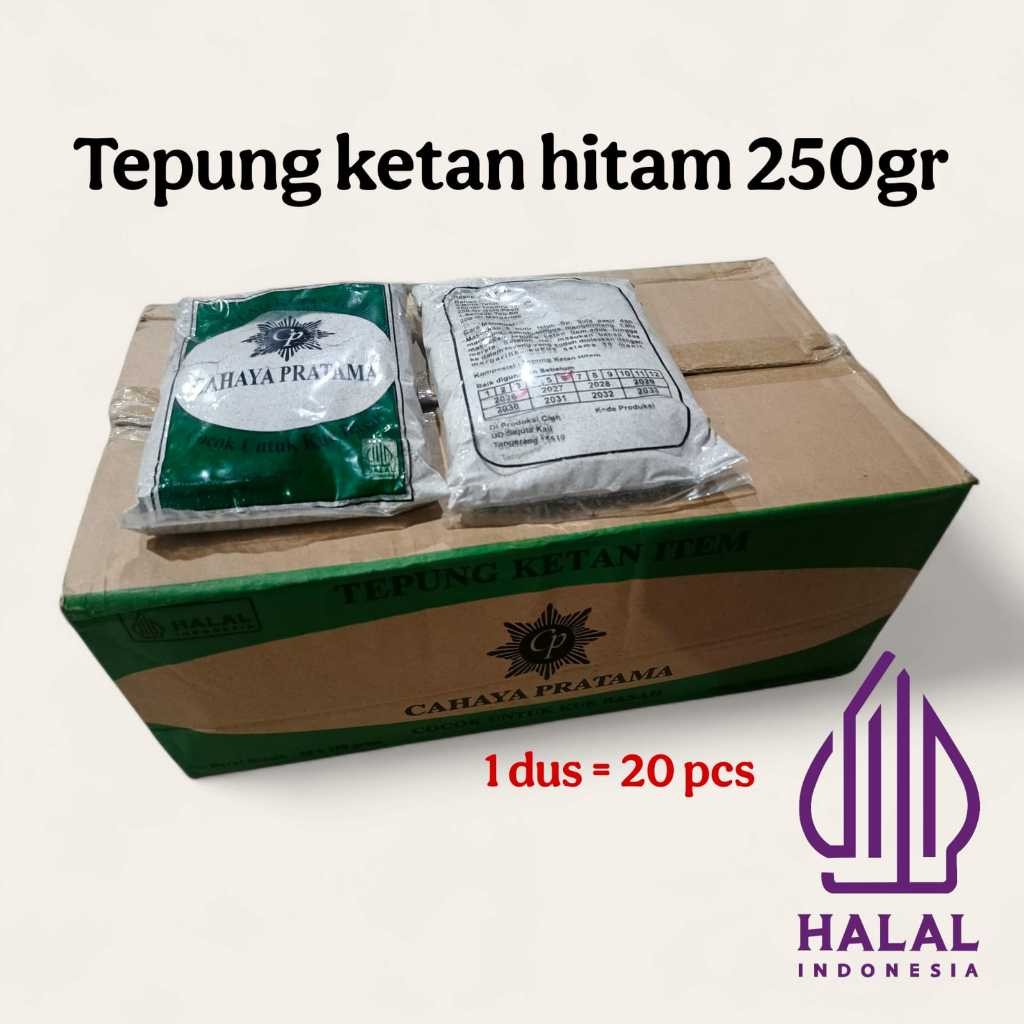 

tepung ketan hitam premium halal cahaya pratama 250gr x 20 harga dus