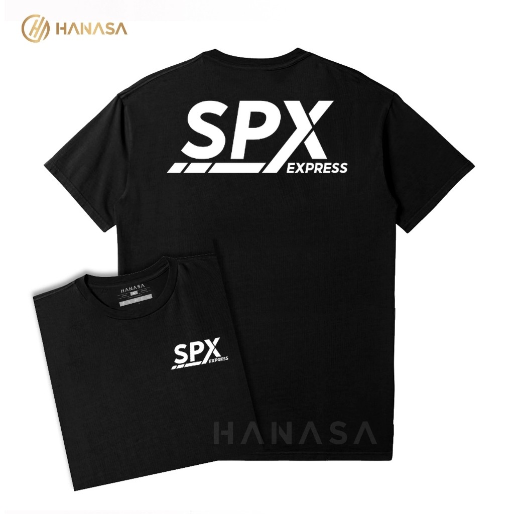 Kaos T-Shirt Wanita | Kaos Pria DB SPX Express Text White | Unisex 100% Cotton Combed