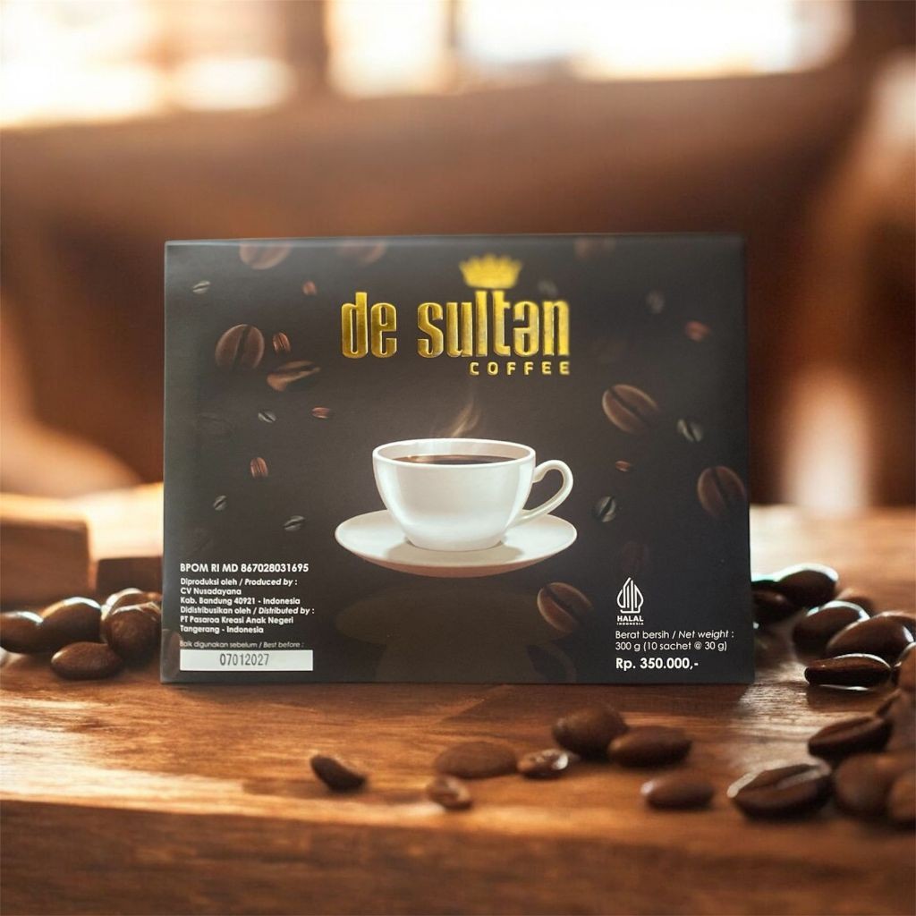 

De Sultan Coffe 1 box isi 10 sachet Energi Sultan Untuk Pria Tangguh 100% ORIGINAL