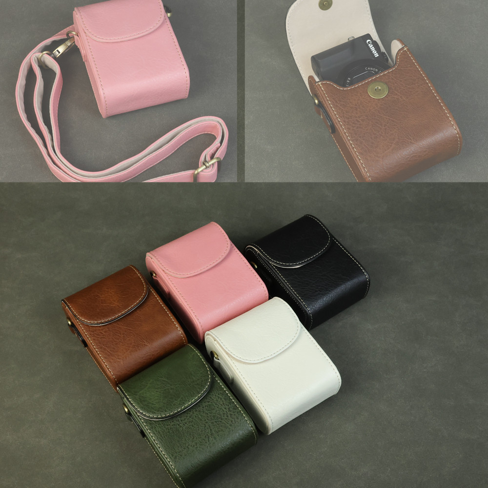Tas Penutup Casing PU untuk Kamera Sony ZV1F ZV1M2 ZV1 RX100 Canon G7 X MARK II III SX730 SX740 RICO