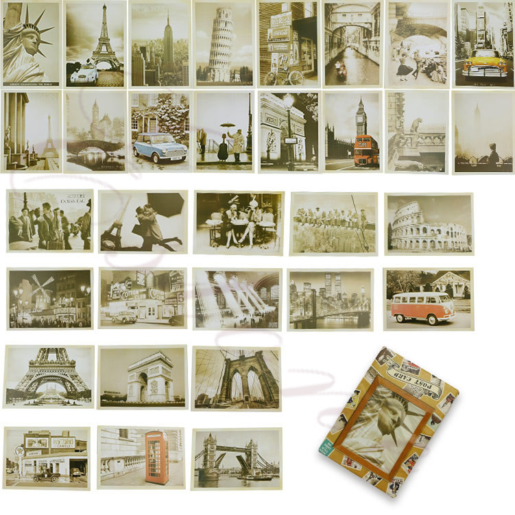 

Lot of 32 Travel Postcard Retro Vintage Landscape Photo Picture Poster Post Card K1MF
