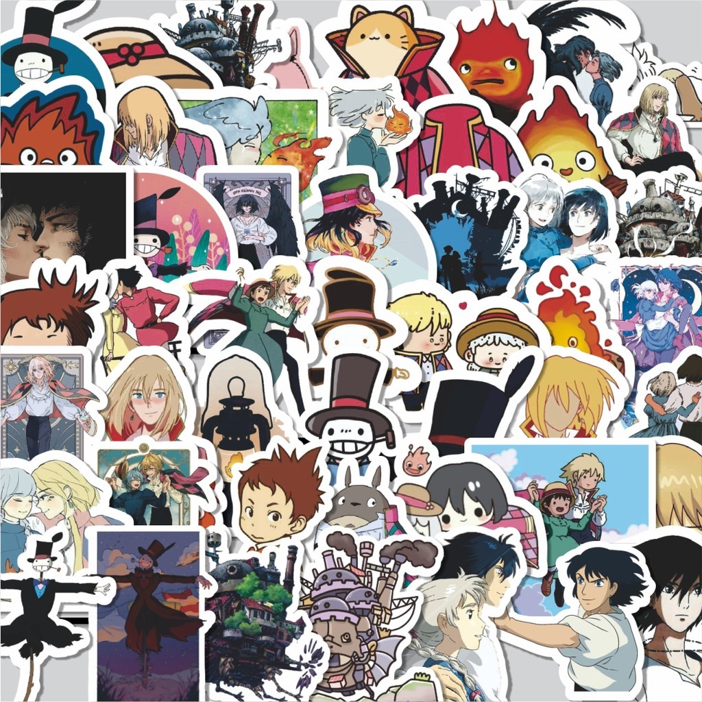 

Stiker Cutting Pack Stiker Anime Ghibli Hayao Miyazakui V4 Isi 100Pcs Series Aesthetic Lucu Keren Untuk Koper Bahan Vynil