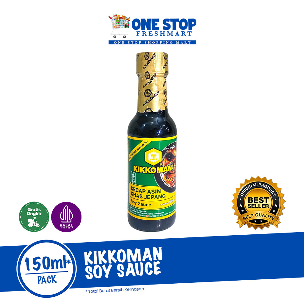 

KIKKOMAN SOY SAUCE 150ML / KIKKOMAN KECAP ASIN JEPANG 150ML