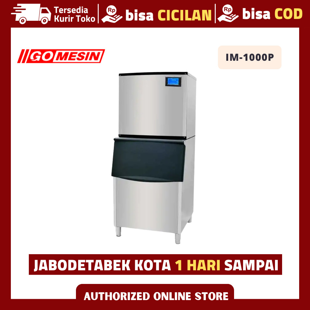 Mesin Es Batu Kristal Gomesin IM-1000P Mesin Pembuat Es Batu Kristal Otomatis Ice Maker Cube