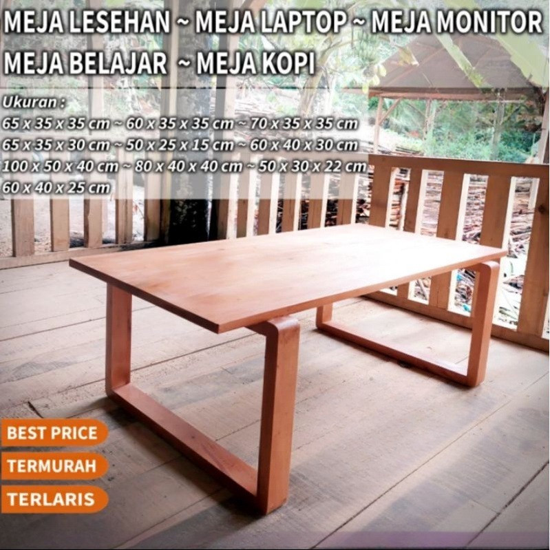 Meja kayu  100x60x55 cm meja monitor meja laptop