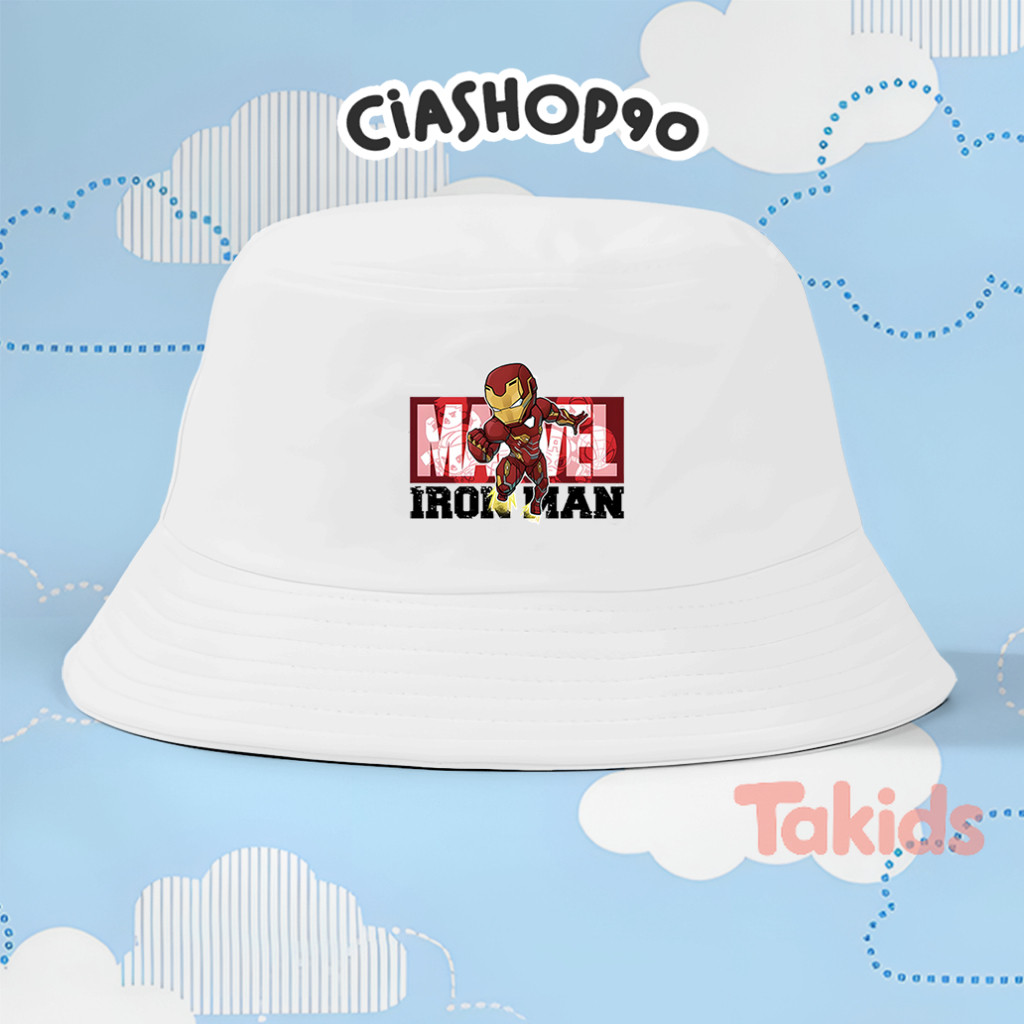 Topi Bucket Anak dan Dewasa Sablon Iron Man