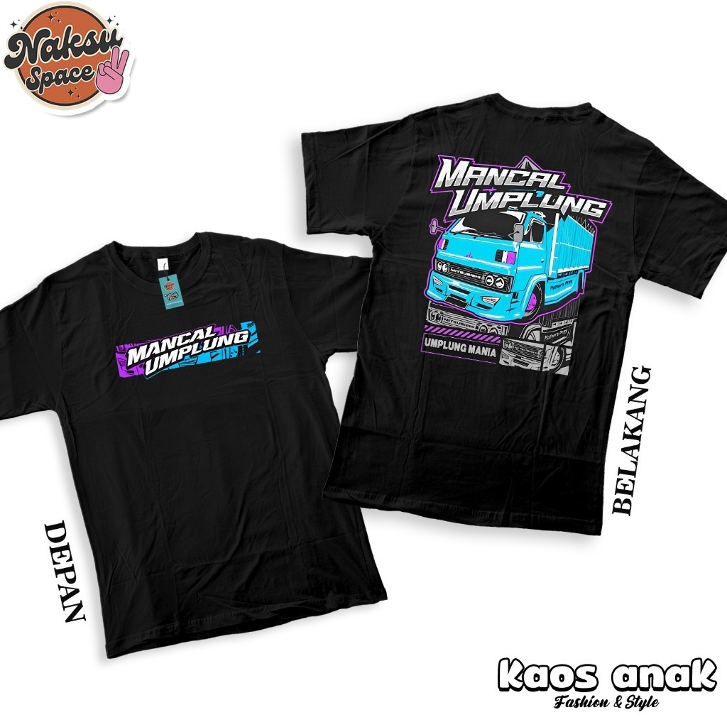 KAOS ANAK BAJU TRUK MANCAL UMPLUNG BAJU DISTRO ANAK TRUK CANTER MANIA COMBED 30S