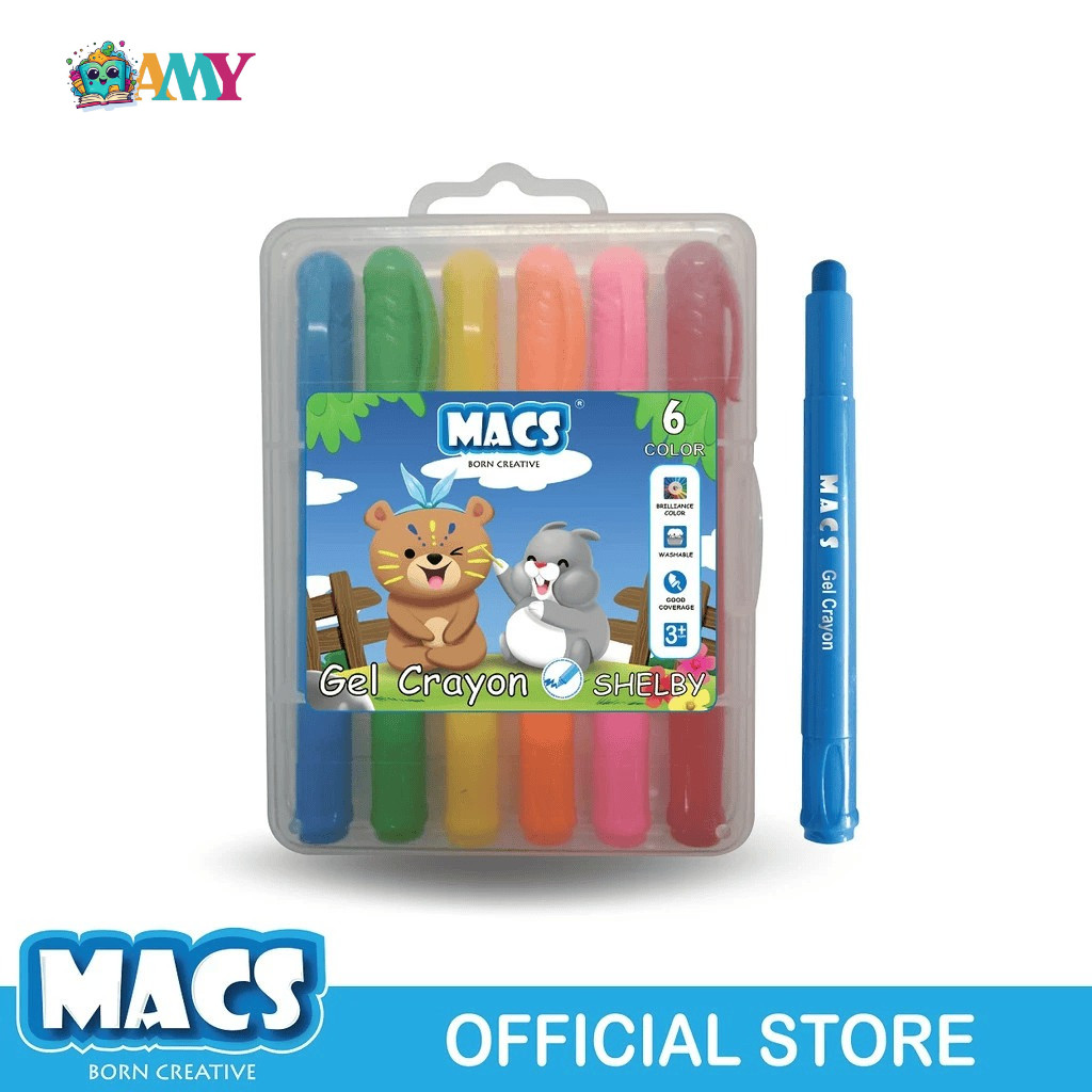 

MACS GEL CRAYON 6 WARNA AMY STASIONARY