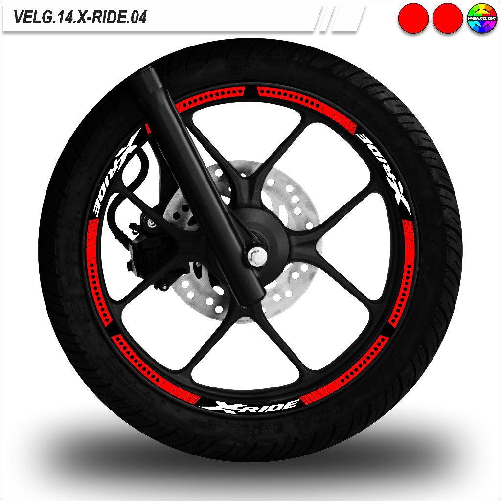 STICKER VARIASI VELG MOTOR RING 14 SEMUA TYPE X-RIDE 04