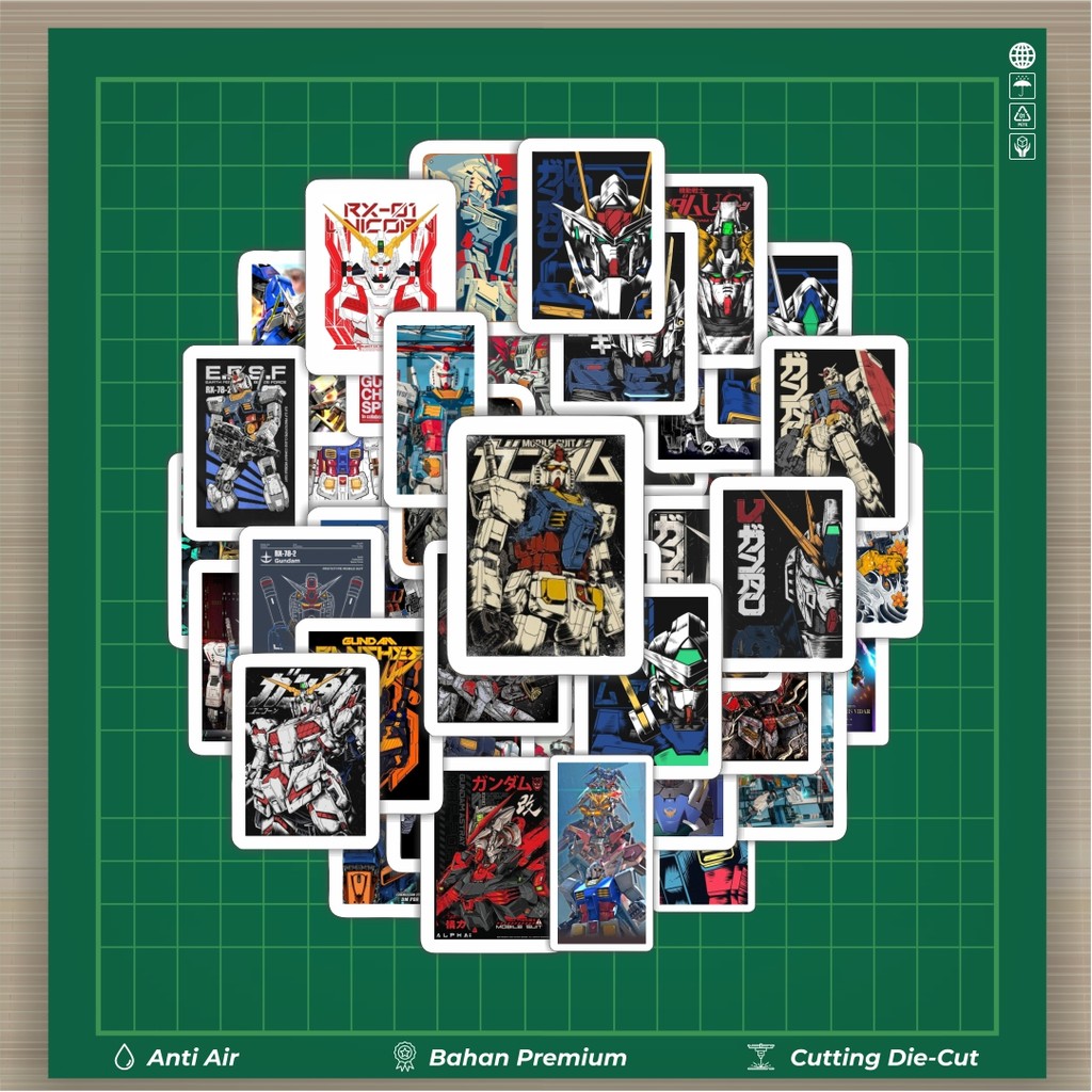 

HOT 50 PCS STIKER Stiker Gundam Stiker Fashion Cars Decal Dingin Kartu Album Custom Vinyl Anti Air- Sticker Aesthetic Buku Journal Koper Casing HP Tablet Laptop Helm Motor Botol Minum