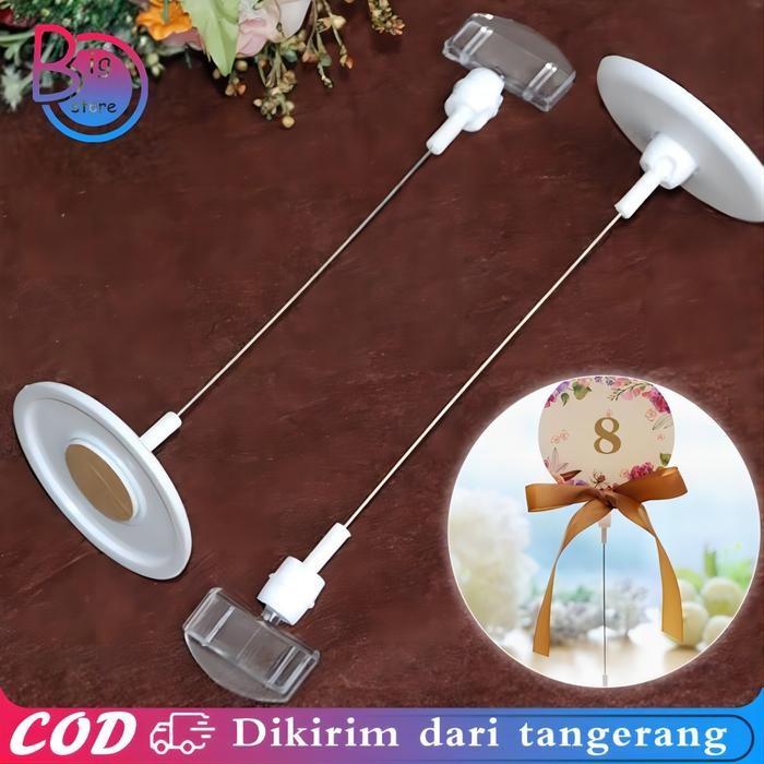 

Isi 10set Table Number Menu Stand Tiang Nomor Meja Table Number Holder Tatakan Holder Foto Price Tag - 10Set