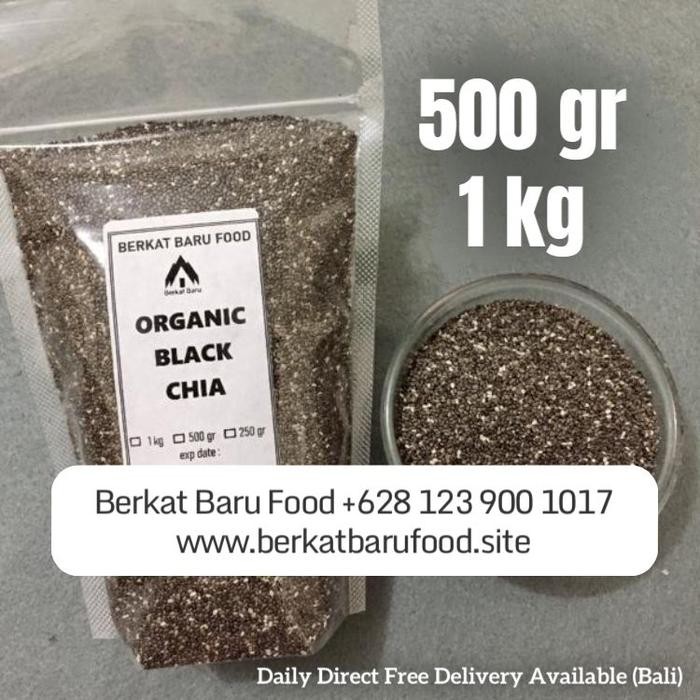 

Organic Chia Seed Black / Black Chia / Chiaseed / Biji Chia Hitam 1 kg
