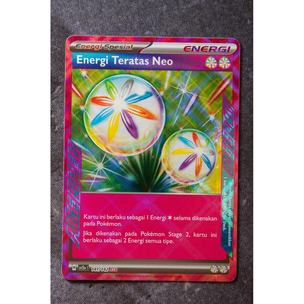 Energi Teratas Neo ACE SV5s Paradoks Andalan Kartu Pokemon TCG Original Indonesia