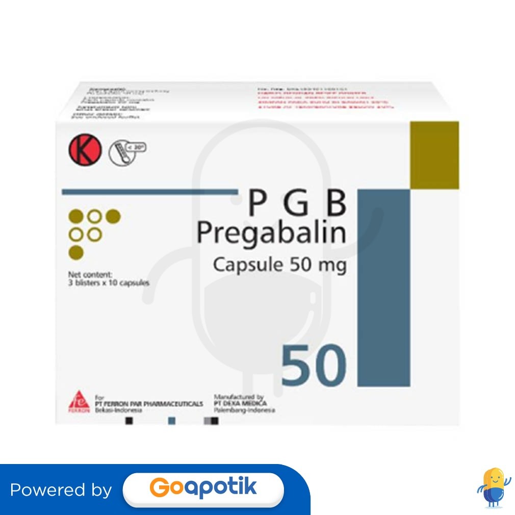 Pgb 50 Mg Box Isi 30 Kapsul