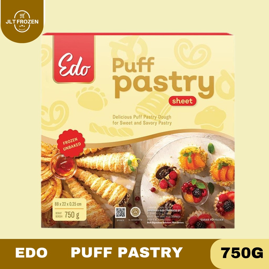 

Edo Puff Pastry Sheet 750g / Kulit Pastry / Lembaran Adonan pastry / Kulit Zuppa
