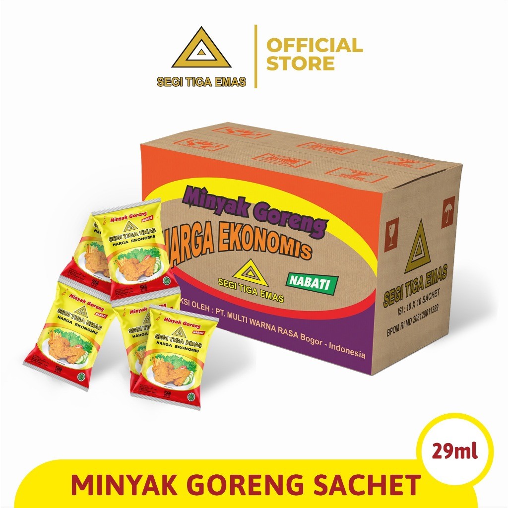 

Minyak Goreng Segi Tiga Emas Sachet 100pcs (10 Renceng)