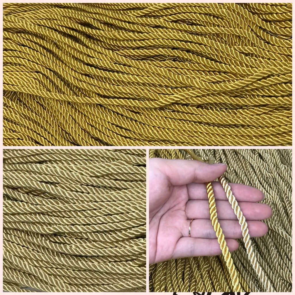 1 YARD ( 91cm ) -  5 MM TALI KUR WARNA / TALI KUR TAMBANG 5MM