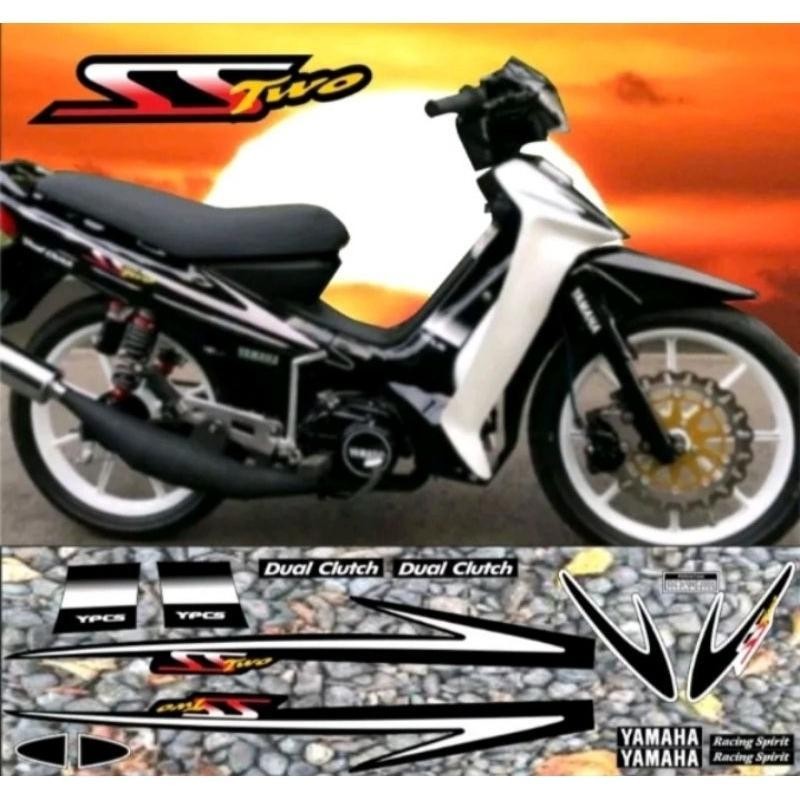 STRIPING STIKER F1ZR SS TWO PUTIH HITAM