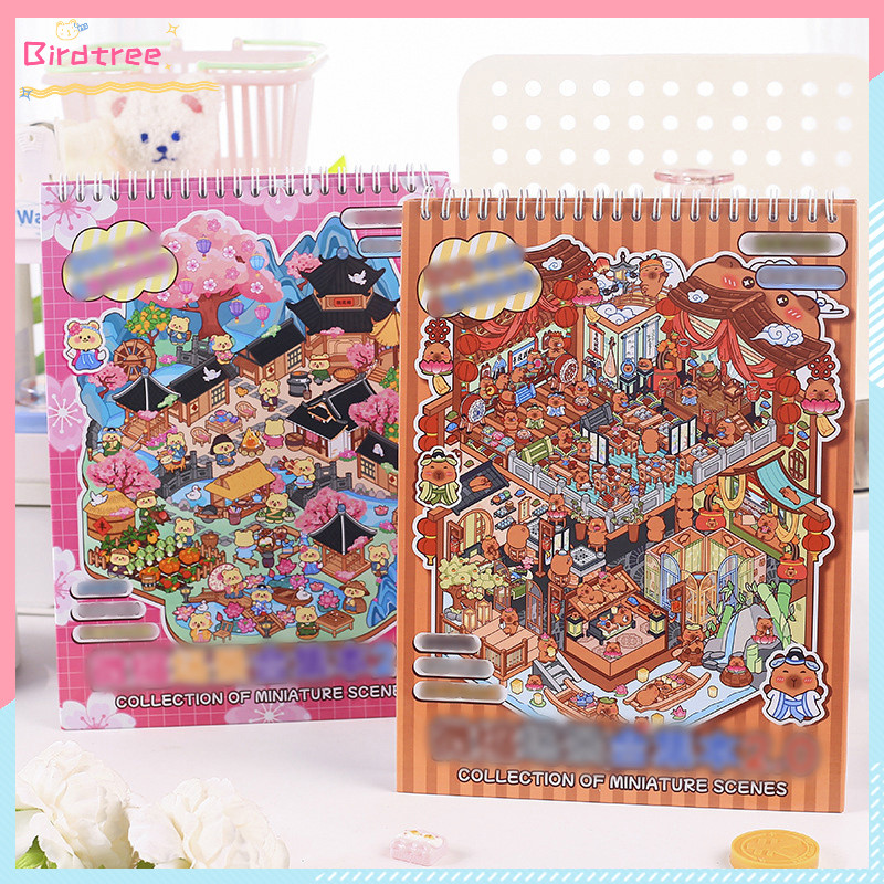 

COD Stiker Lanskap Miniatur Stiker Rumah 3D Besar Dekorasi Gadis