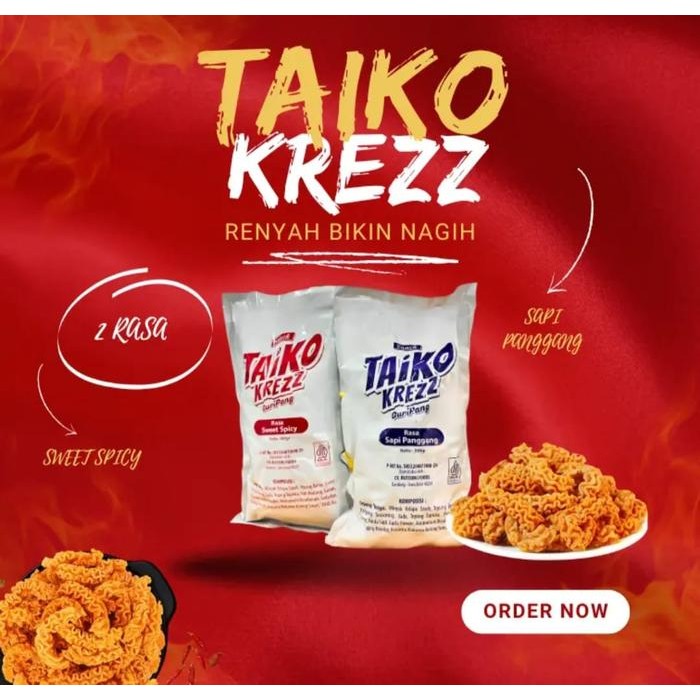 

HALAL Taiko Krezz Guripang Viral Snack 2 rasa ! 500gram ! - sweet spicy(merah)