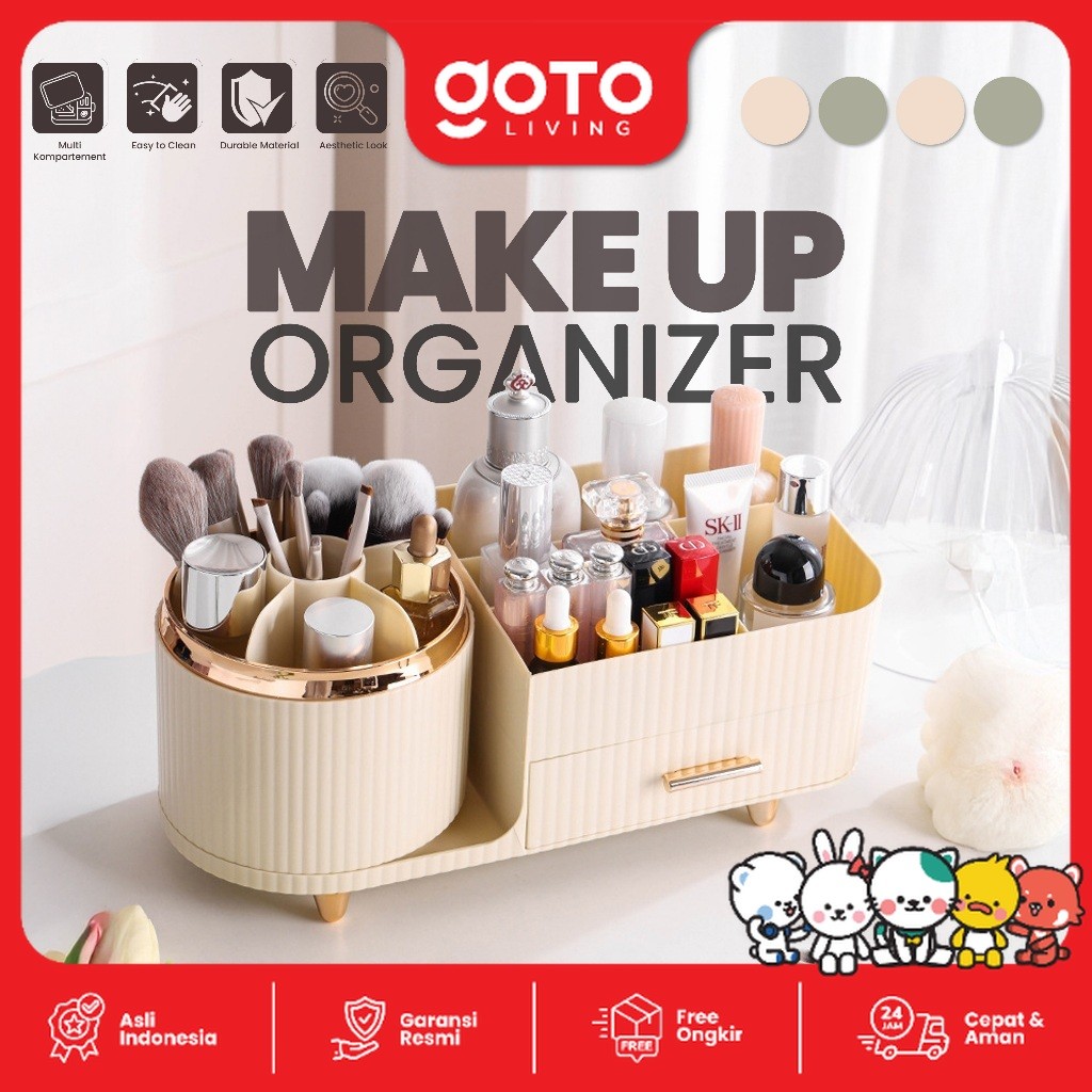 Goto Luxora Tempat Make Up Organizer Rak Kosmetik Aesthetic Serbaguna
