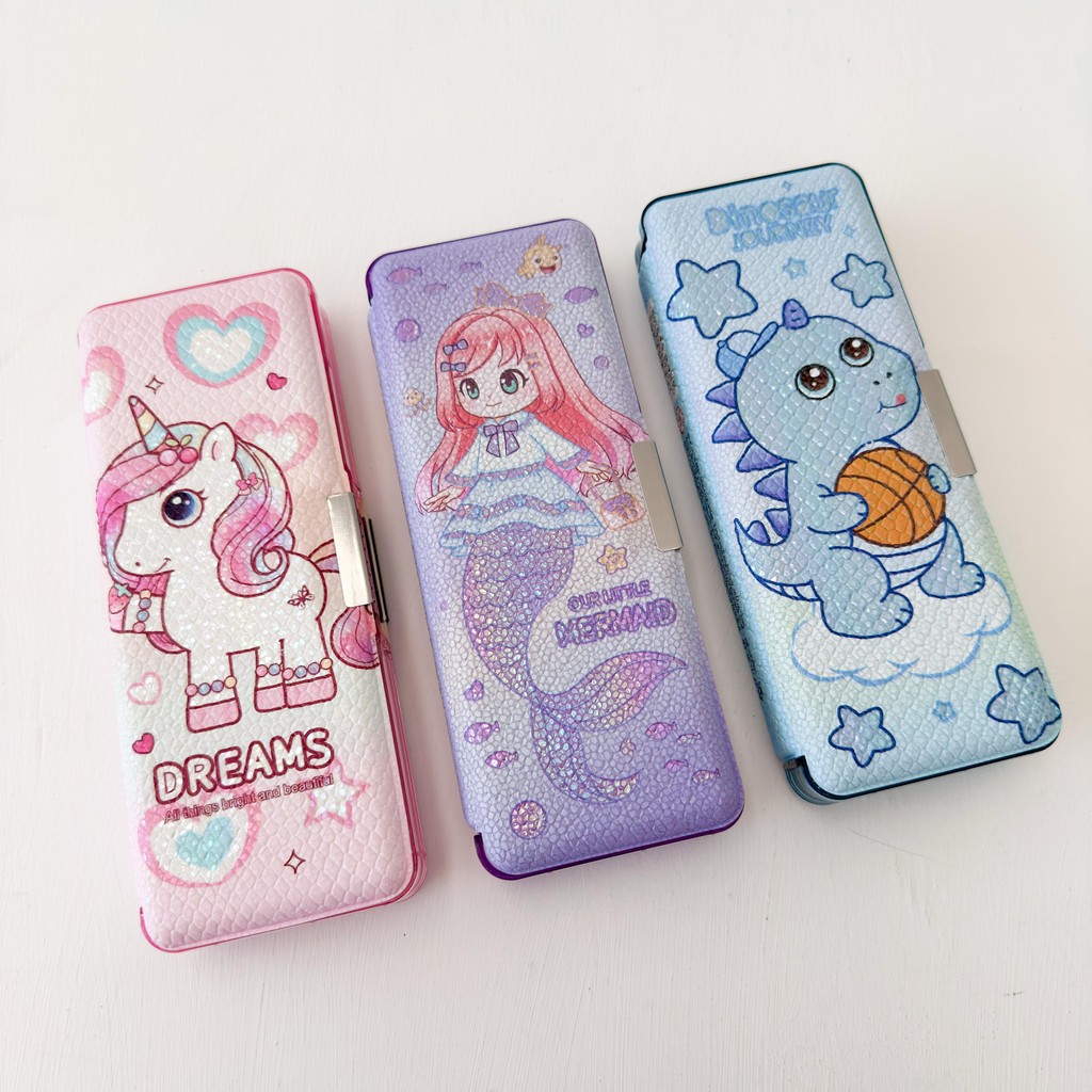 

PENCIL CASE MAGNET METALIK / TEMPAT PENSIL HOLOGRAM LUCU