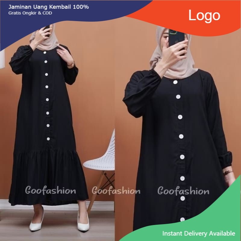 GAMIS WANITA TERBARU LEBARAN 2026 KEKINIAN||GAMIS WANITA POLOS TERBARU FULL KANCING DEPAN MUSLIM RAY