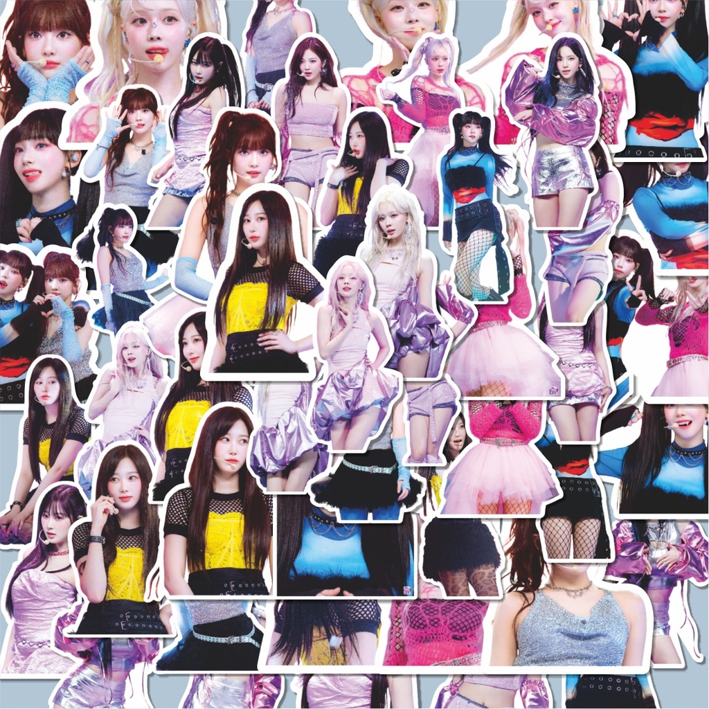 

100PCS Lucu Stiker Aespa Dekorasi Lucu Kreatif untuk Notebook, Skateboard
