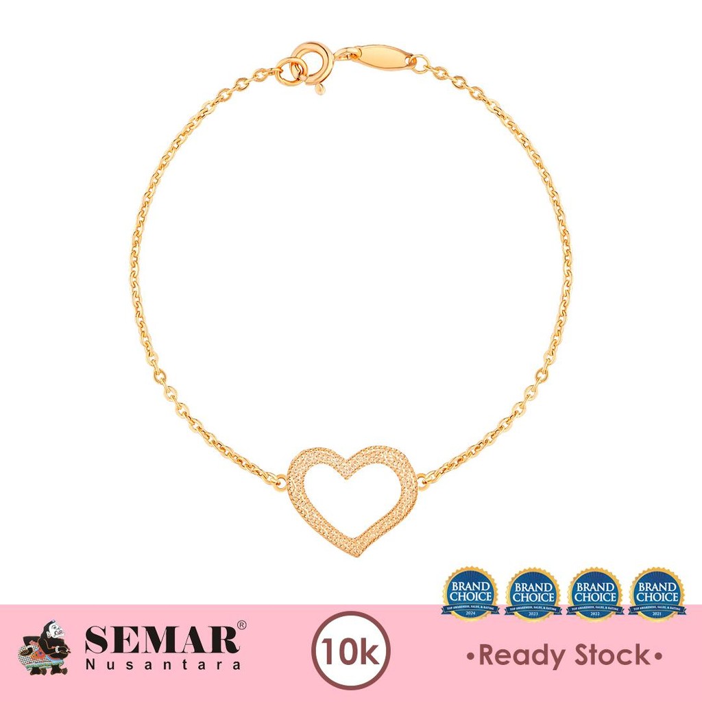 Gelang Emas Lovisa Heart Gold 10K Semar Nusantara
