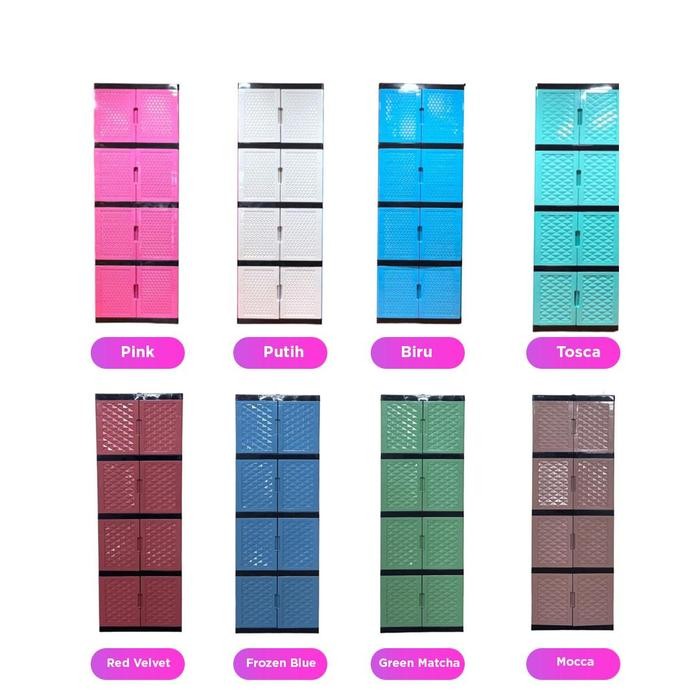 [POL] COD  Lemari Plastik Jumbo 3 - 4 Susun | Lemari Pakaian Plastik | Lemari Plastik Susun | Lemari