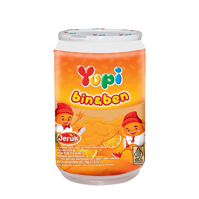

Yupi Bin & Ben Permen Jeli Cokelat Jeruk 70 gram - ARM