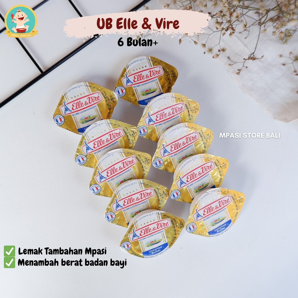 

UB Elle & Vire Unsalted Butter Untuk Mpasi Isi 10 Portion per cup